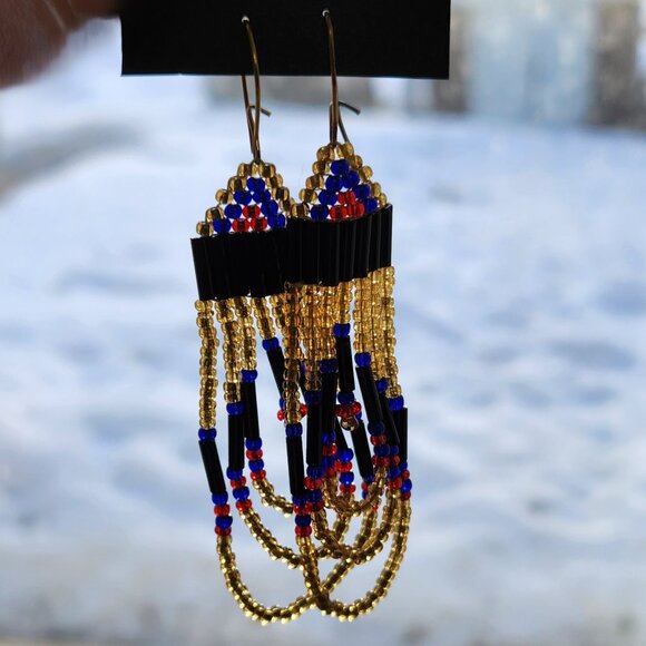 Vintage Seed bead Earrings - Picture 5 of 5